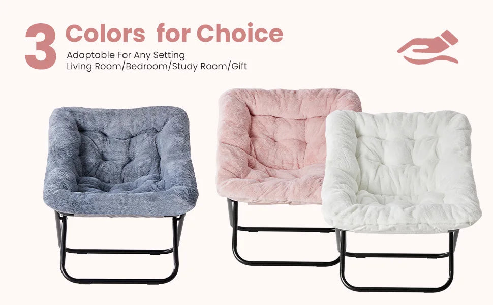 Faye Faux Fur Saucer Chair