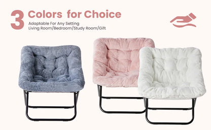 Faye Faux Fur Saucer Chair