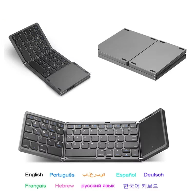 Mini Folding Bluetooth Keyboard + Touchpad
