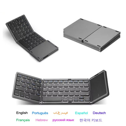 Mini Folding Bluetooth Keyboard + Touchpad