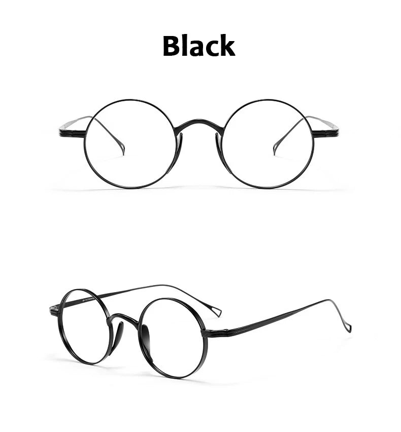 Titanium Retro Round Glasses