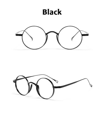 Titanium Retro Round Glasses
