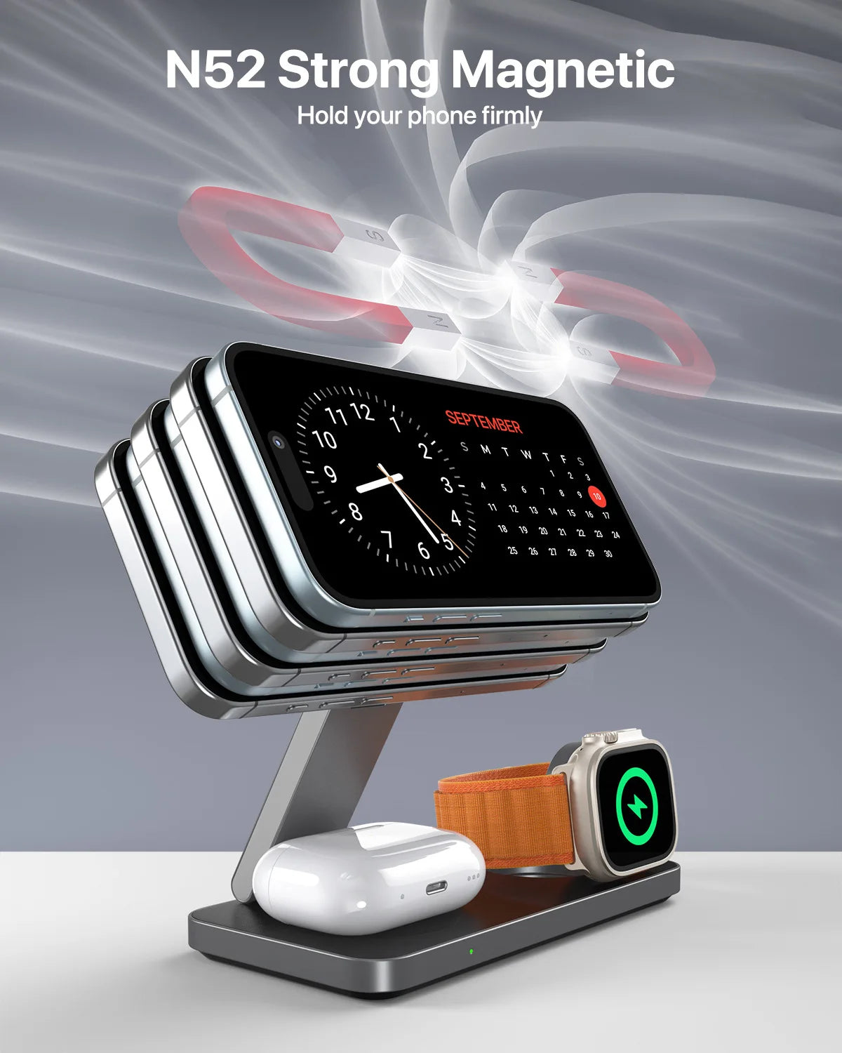 FoldCharge Pro 3-in-1 Magnetic Wireless Charging Station