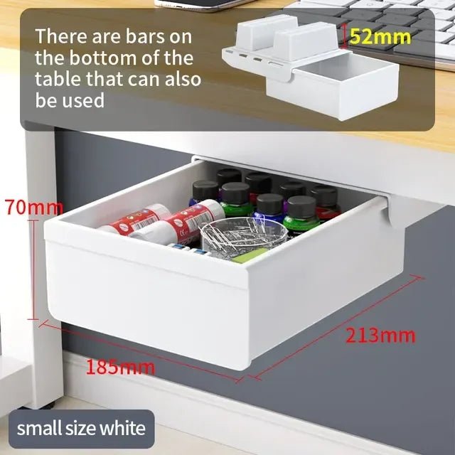Hidden Under-Desk Drawer Organizer