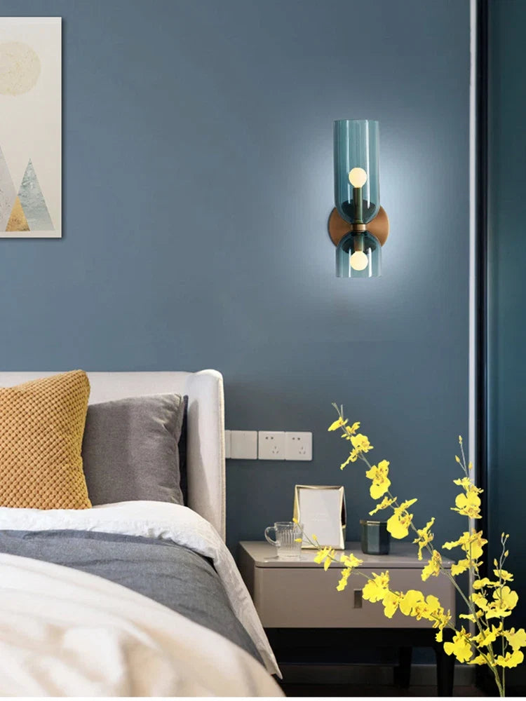 Smoked Glass Nordic Wall Lamp