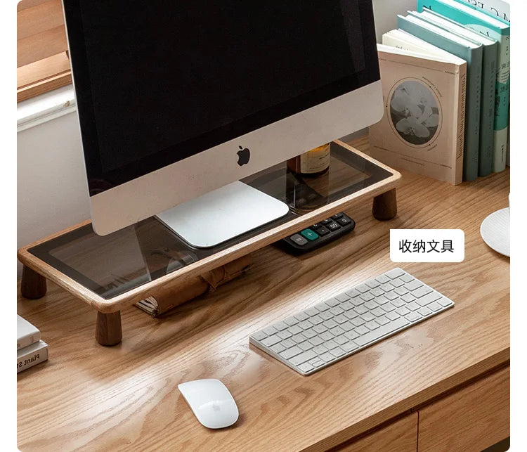 Solid Wood Desktop Monitor Stand