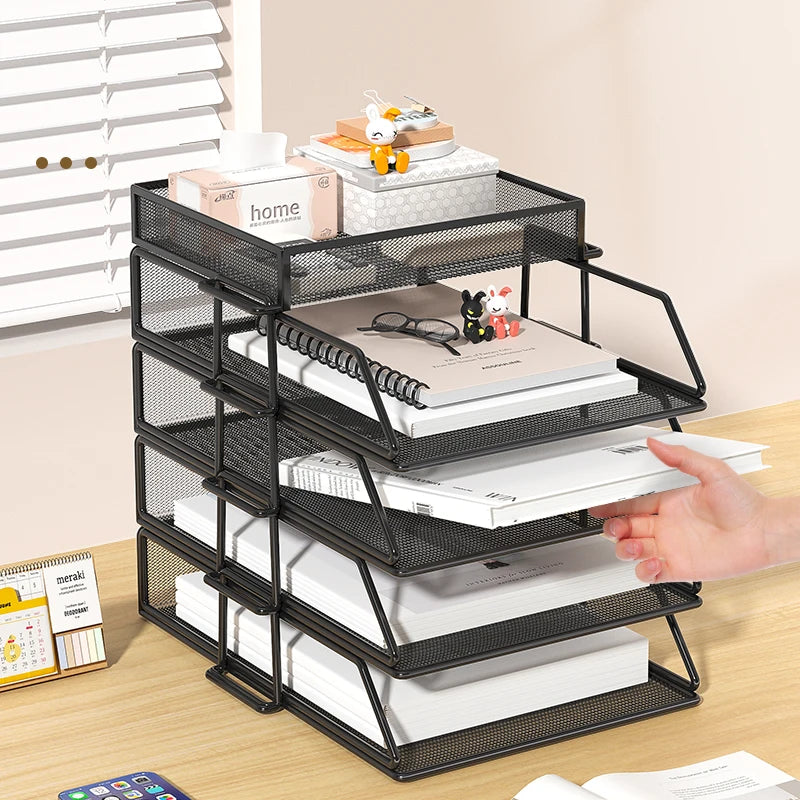 Metal Multi-Tier File Rack