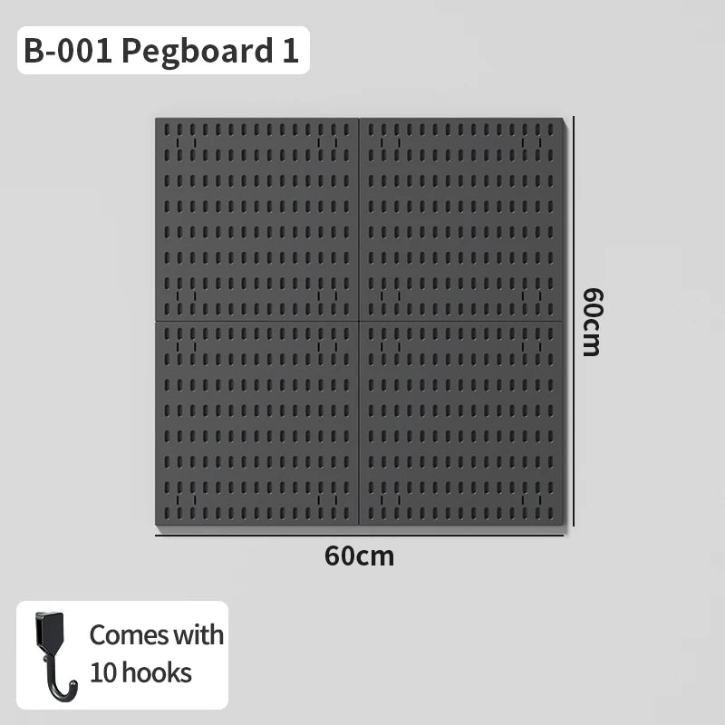 No-Holes Wall Pegboard Organizer