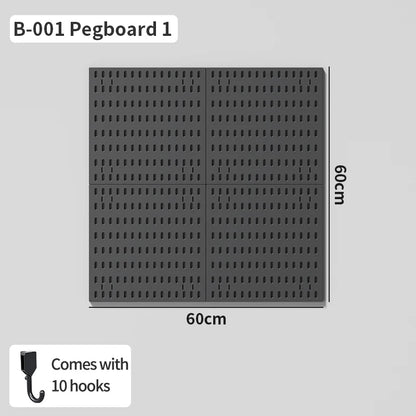 No-Holes Wall Pegboard Organizer