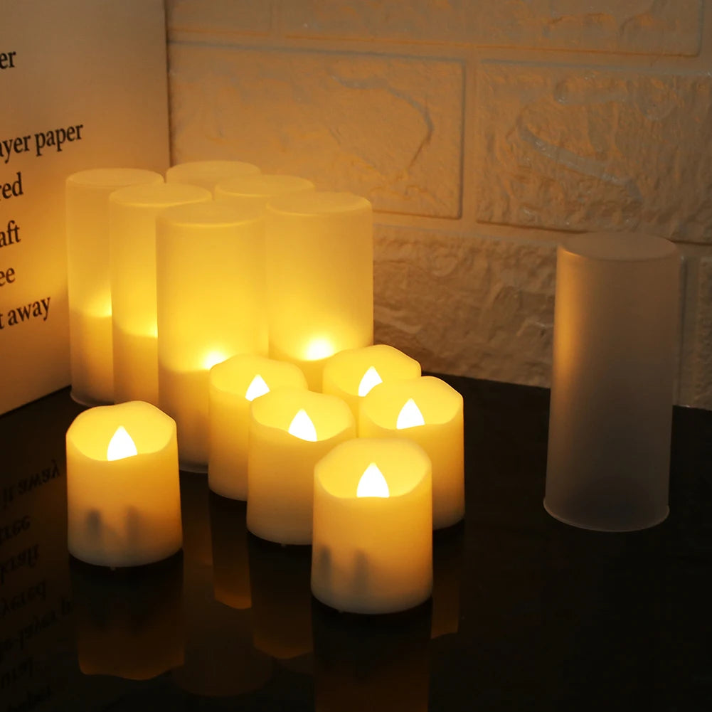Rechargeable LED Candle Timer Set (6-Pack)