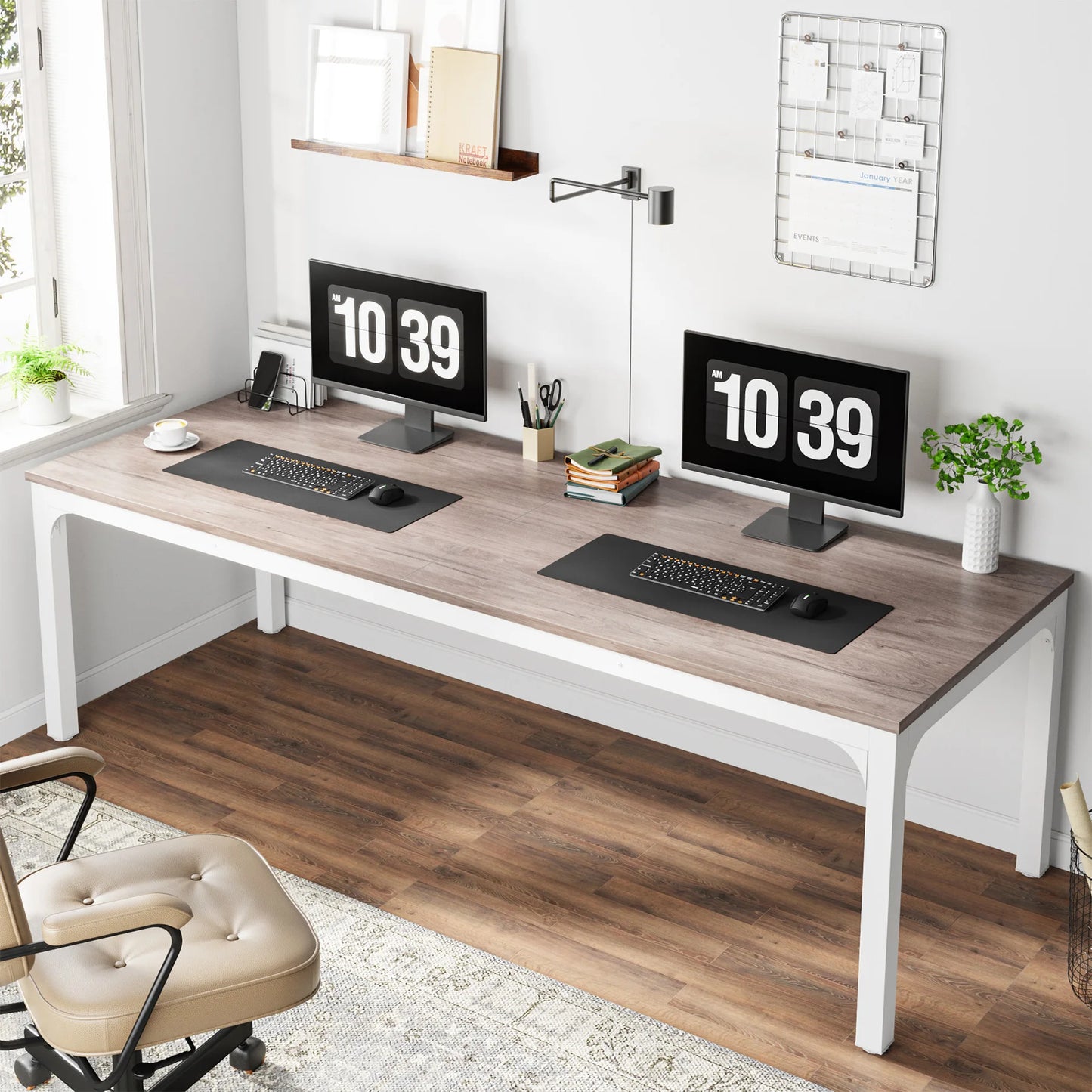 Tribesigns 78.7" Extra-Long Dual Workstation Desk