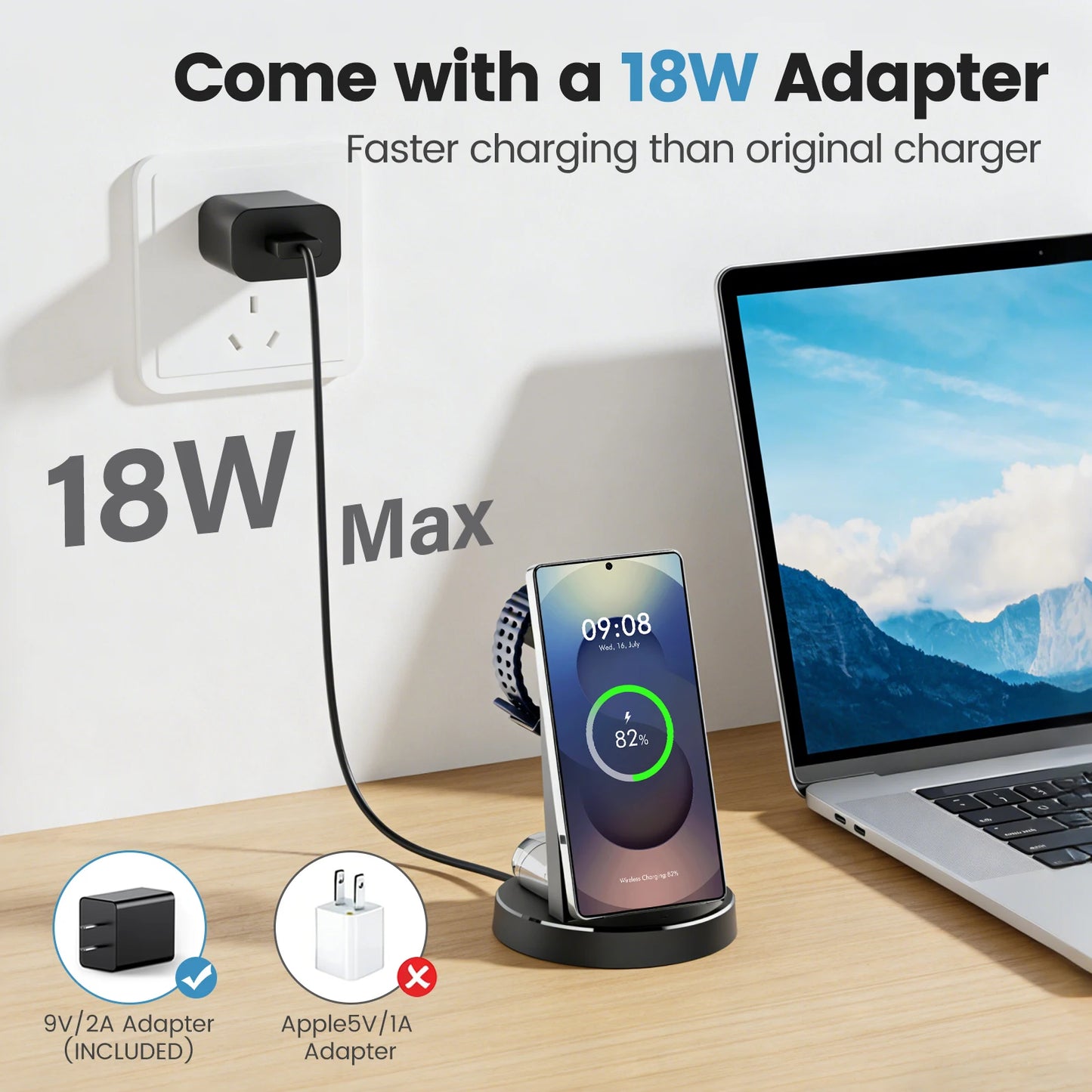 FlexCharge Voyager 3-in-1 Magnetic Wireless Charging Station