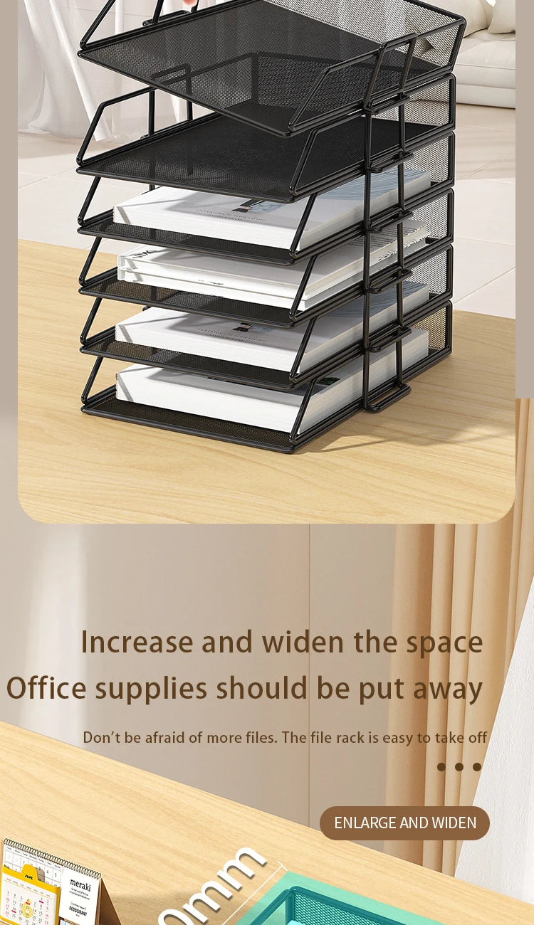 Metal Multi-Tier File Rack