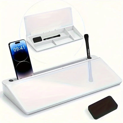 GlassDesk Whiteboard with Storage