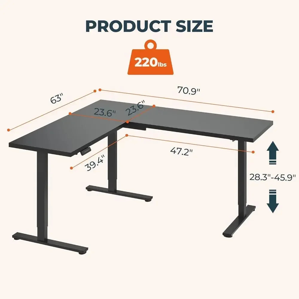 Aventra L-Shaped Electric Standing Desk
