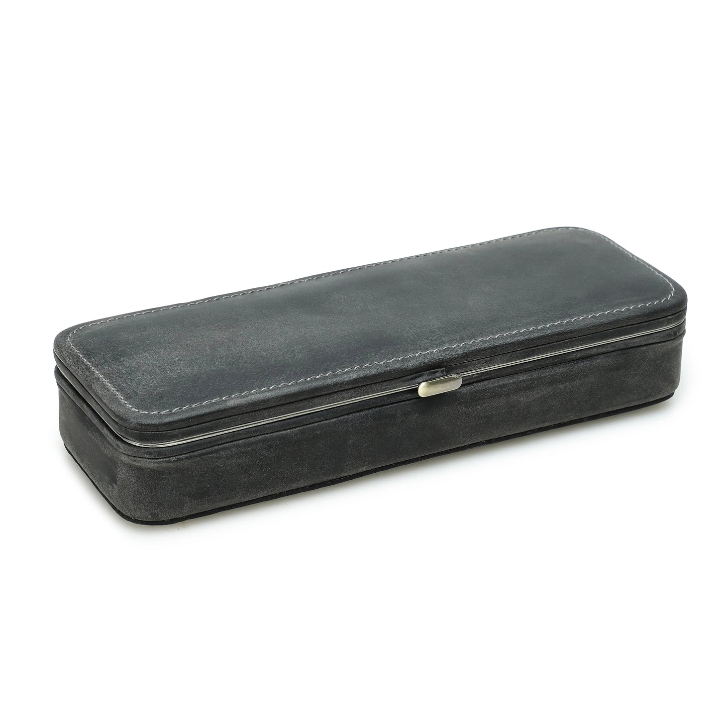 Vintage 3-Slot Leather Pen Case