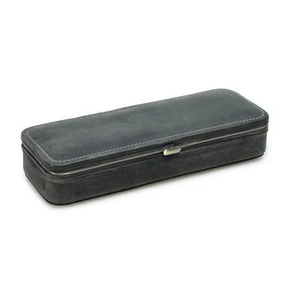 Vintage 3-Slot Leather Pen Case