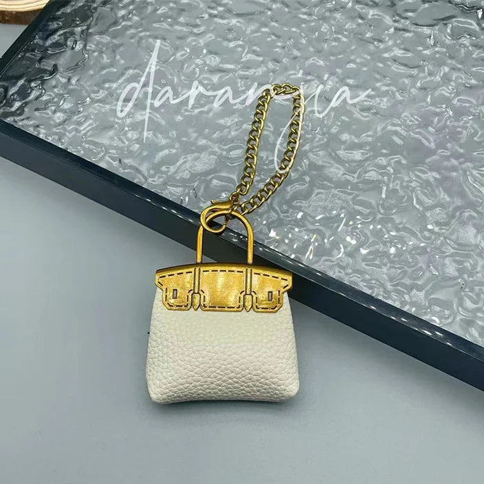 Mini Birkin-Style Bag Charm Keychain