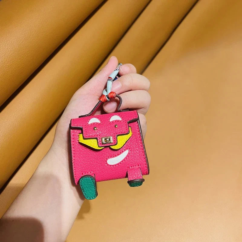 Mini PU Leather Earbud Case Charm