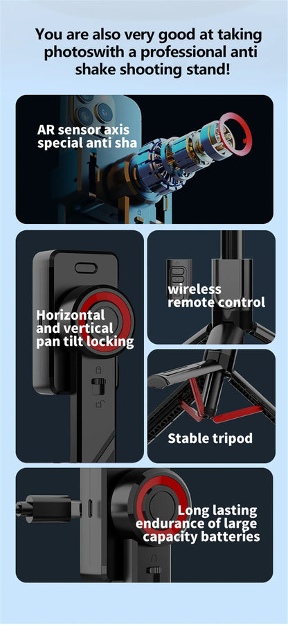Wireless Bluetooth Gimbal Tripod