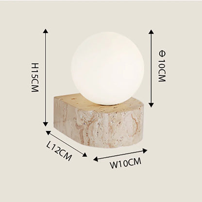 Travertine Wall Sconce: Uniquely Veined Stone