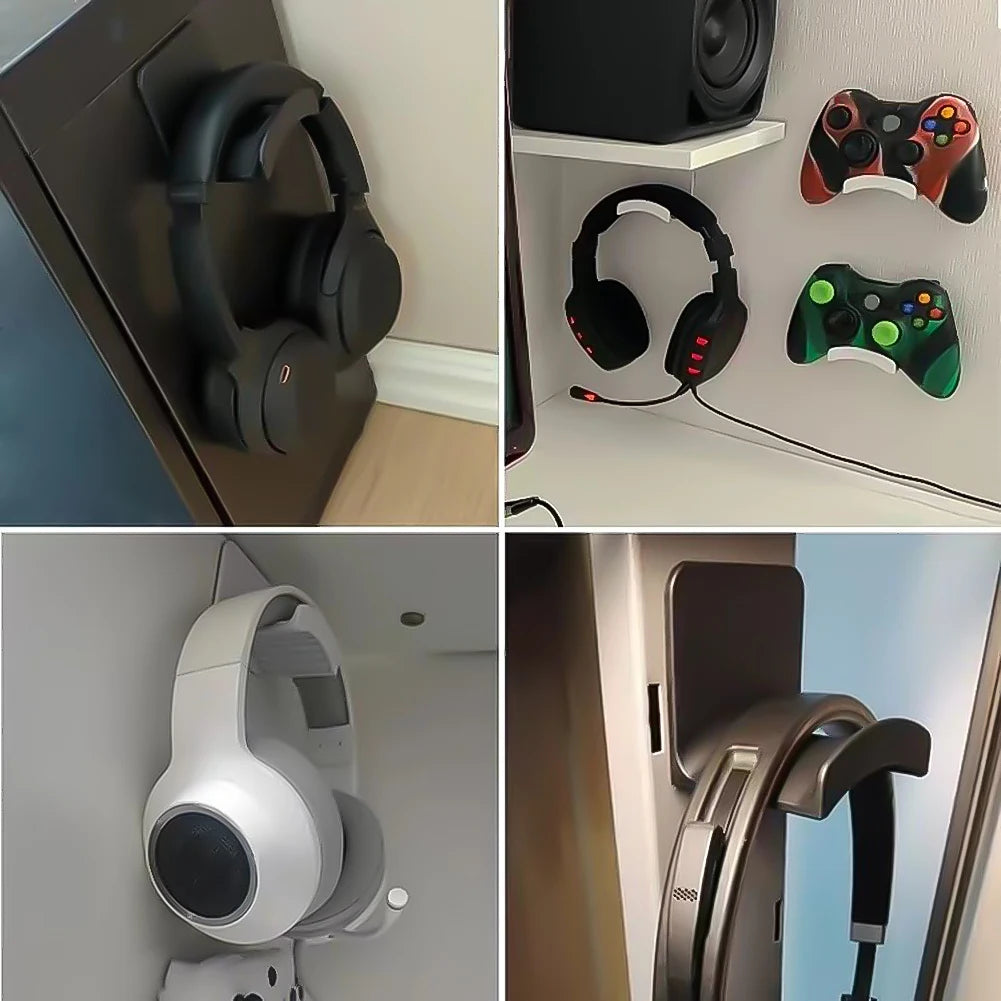 Adhesive Wall-Mount Headphone Stand