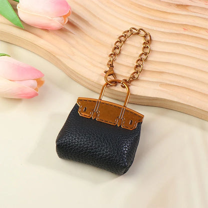 Mini Birkin-Style Bag Charm Keychain