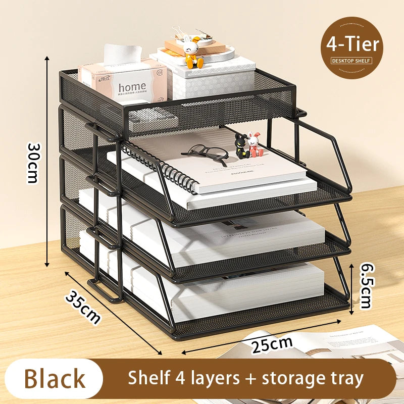 Metal Multi-Tier File Rack