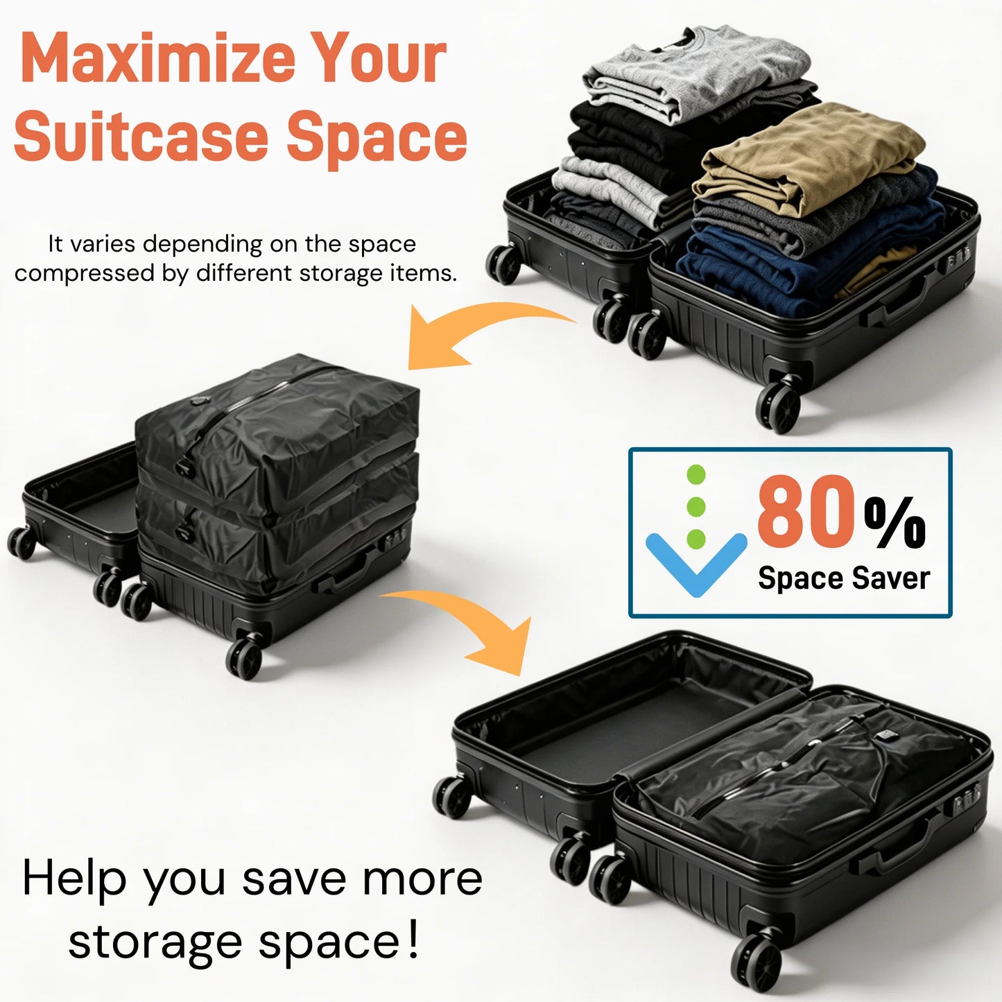VacuTravel Bags with Electric Pump