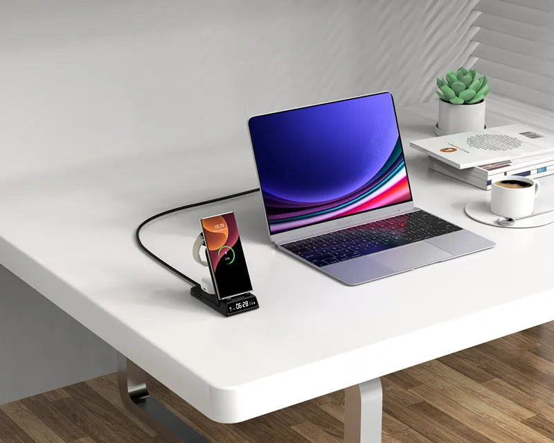 ChronoCharge Foldable 3-in-1 Wireless Charging Station