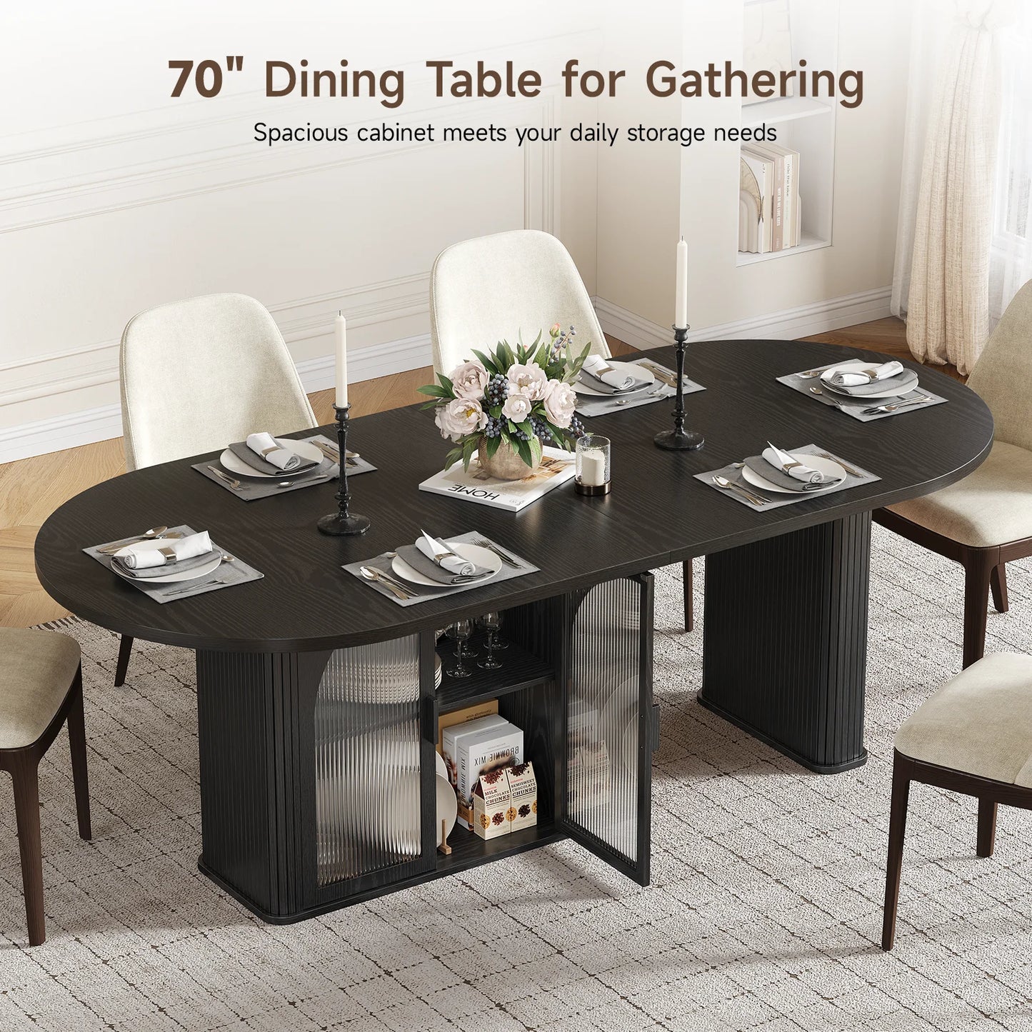 Thackeray Walnut Oval Dining Table