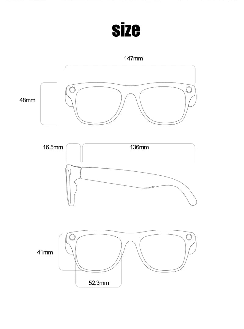 4K AI Smart Glasses with Camera & Translator