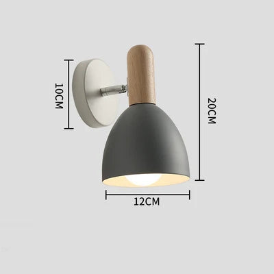 Swivel Wood Wall Sconce for Bedside Reading