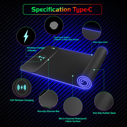 NeonCharge RGB Wireless Mouse Pad