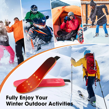 Rechargeable Heated Insoles | App-Controlled Foot Warmers for Winter Boots