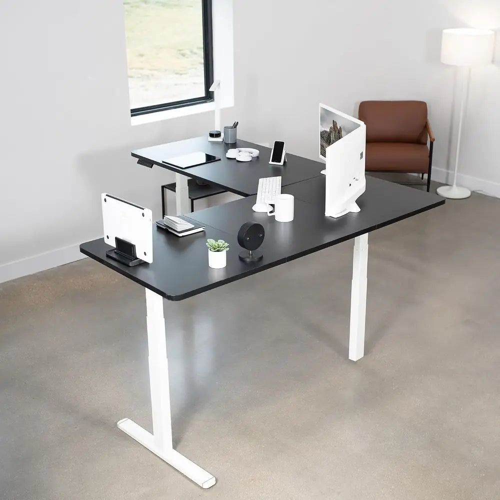 L-Shaped Memory Control Standing Desk