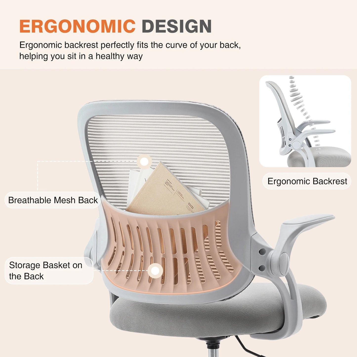 Ergonomic Mesh Backrest Desk Chair