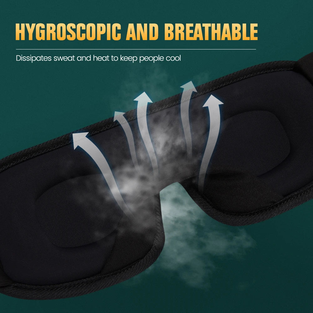 3D Sleep Mask - Total Blackout, No Pressure