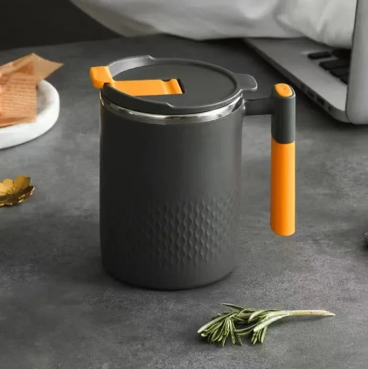 450ml Steel Travel Mug – Leak-Proof Handle