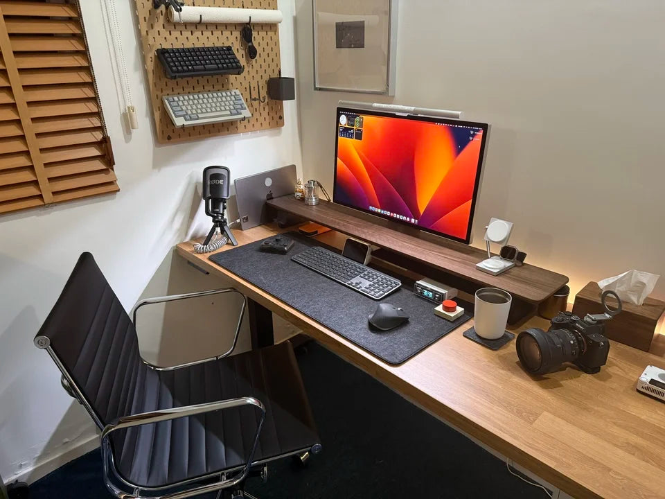 Modular Black Walnut Monitor Riser
