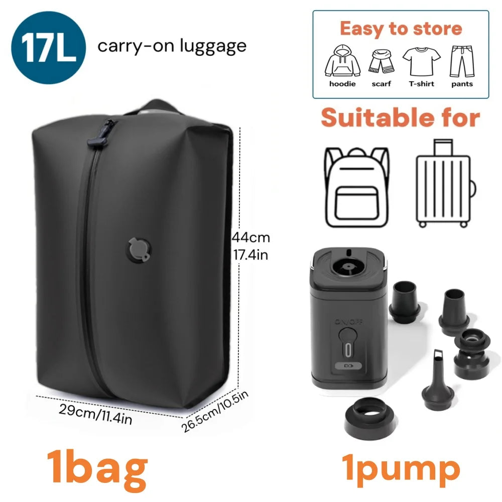 VacuTravel Bags with Electric Pump