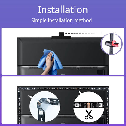 TV Sync Bias Lighting Strip, Fits 3.8–5M TVs