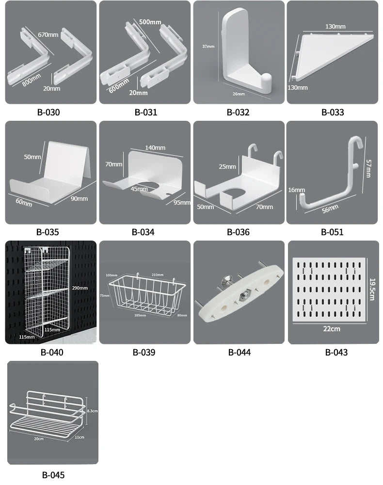 No-Holes Wall Pegboard Organizer