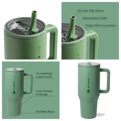 Insulated Tumbler with Flip Straw