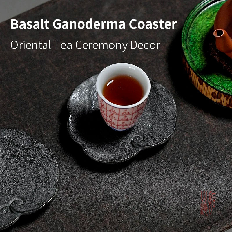 Hand-Carved Basalt Coaster