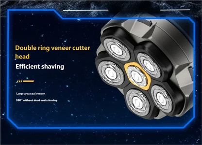 6D Waterproof Head & Face Shaver for Men