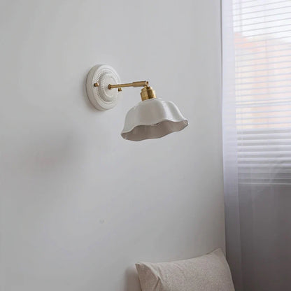Nordic Cream Ceramic Wall Lamp