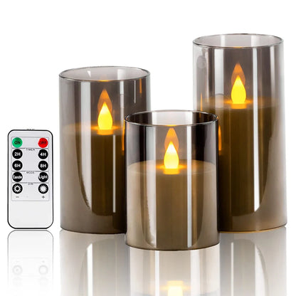 3-Pc Remote Control LED Flameless Candles