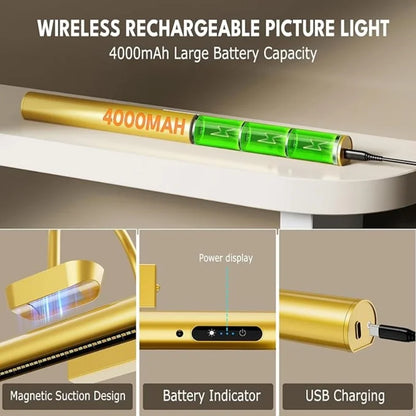 Ergové Picture Light Aluminum Wall-Mounted Gold 330mm