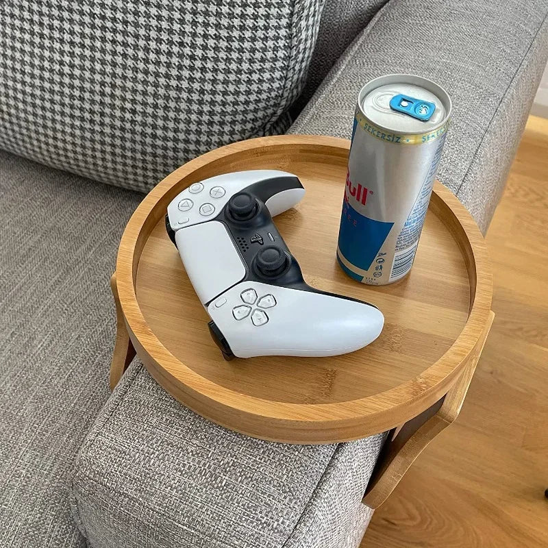 Wooden Sofa Arm Clip-On Tray